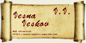Vesna Veskov vizit kartica